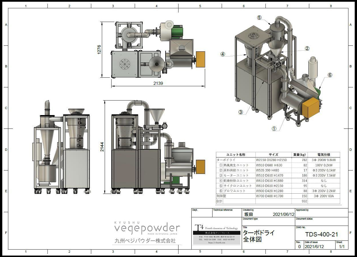 ターボドライヤー配置
